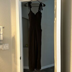 Black jumpsuit with ties